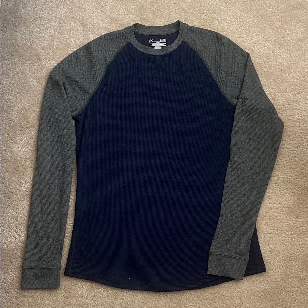 Under Armour Men's Blue and Gray Long Sleeve Tee